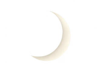 Crescent moon representing lunar cycle and ramadan concepts