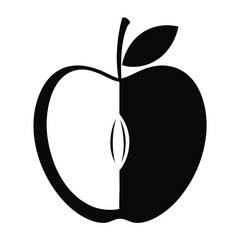 Half Apple Silhouette