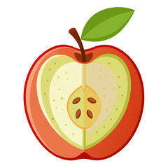 Sliced Apple Vector