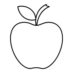 Simple Apple Line Art