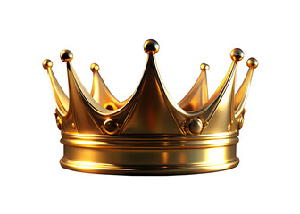 A regal golden crown adorned with jewels symbolizing royalty and power against a dark background