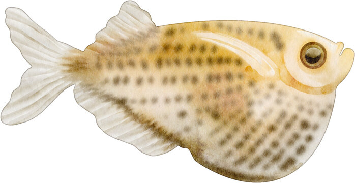 watercolor common hatchetfish