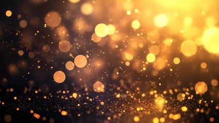 Abstract golden bokeh background with soft focus particles and sunlight - Powered by Adobe