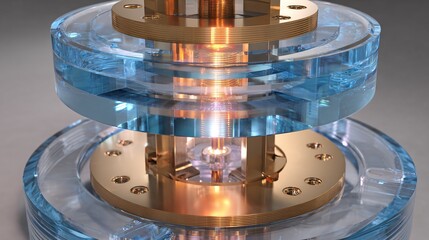 Quantum-Inspired Device with Glass and Copper Layers