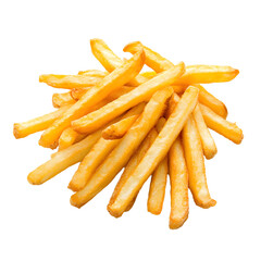 Crispy Golden French Fries on White Background - Perfect for Food Lovers
