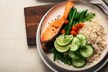 Healthy food. Healthy lunch bowl.