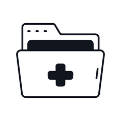 Folder  icon with white background vector stock illustration