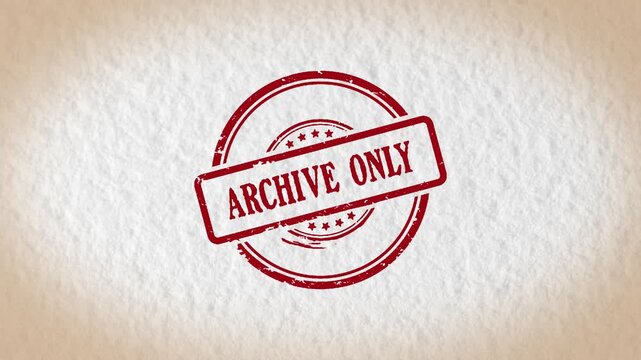 ARCHIVE ONLY stamp style word