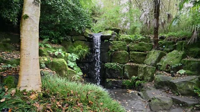 Old English countryside waterfall