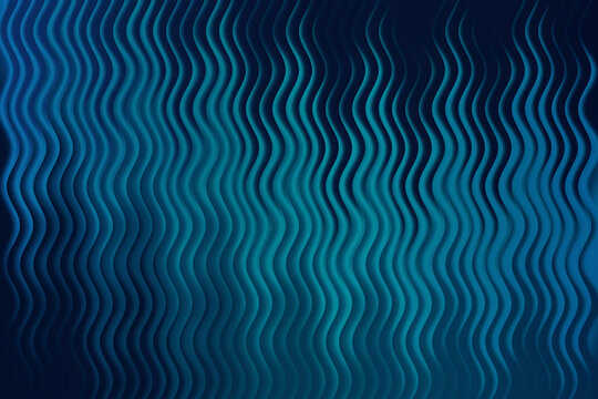 Abstract deep blue and teal wavy lines pattern overlay textural background