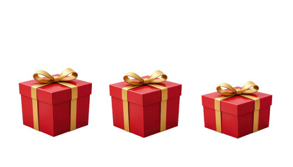 Gifting Celebration with Red Wrapped Boxes Festive Atmosphere Decorative Image Joyful Setting Close-Up View Surprise Concept