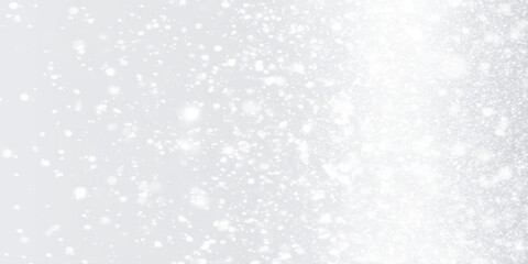 Silver Sparkling Lights Festive background with various falling snows, Silver and white snow confetti sparkles, Abstract sparkles grey and white bokeh lights and stars with various particles.