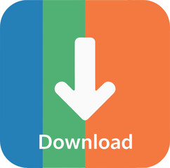 Download Icon with Arrow and Text