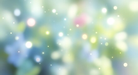 Dreamy pastel bokeh lights background with soft glowing orbs perfect for magical and ethereal designs