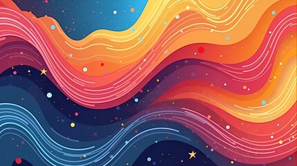 Abstract vector background template with bold banner patterns, geometric layers, and dynamic gradient effects, ideal for posters, flyers, and digital artwork.