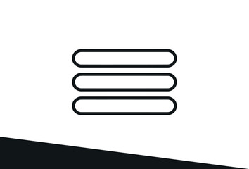 Hamburger Menu Icon with Gradient Bar