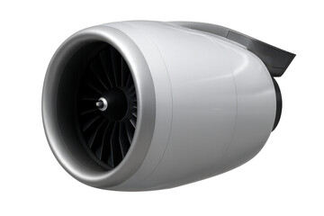 Airplane jet engine turbine illustrating aviation engineering power