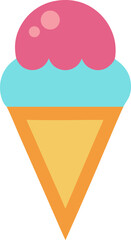 Cute and Simple Ice Cream Cone Food Icon