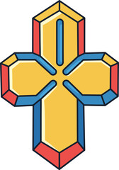 Stylized Christian Cross Icon