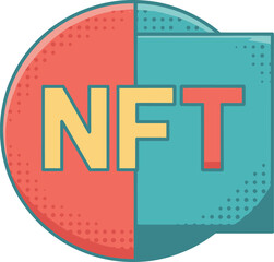 NFT Logo in Retro Style
