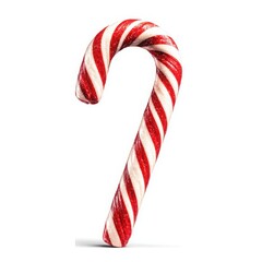 Festive Candy Cane: A classic candy cane with vibrant red and white stripes, evoking a sense of joy and sweetness, perfect for holiday season.
