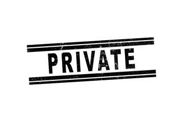 Private Stamp – Restricted Access File Grunge Rubber Design