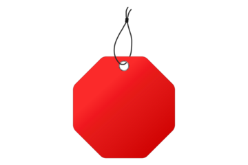 Set of price tag. Sale and New Label collection set in red and white colors. Set labels on transparent background. Vector EPS 10