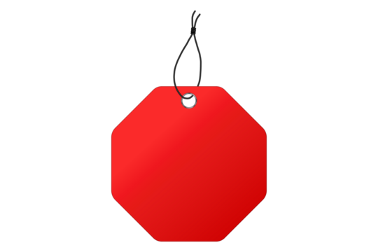 Set of price tag. Sale and New Label collection set in red and white colors. Set labels on transparent background. Vector EPS 10