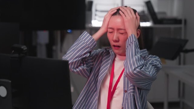 Shocked Programmer Coding Reacting to Cyber Attack on Computer