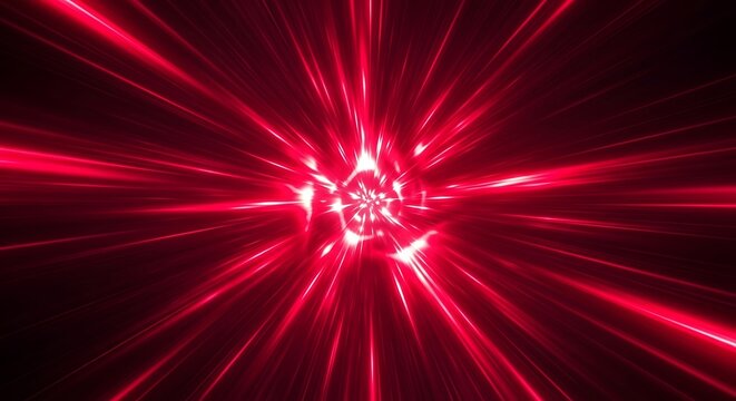 Experience the rush of hyperspace with this dynamic red light speed tunnel abstract background for digital projects