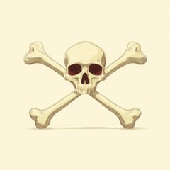 ☠️ Bone and Skull Icon: An illustration of a skull and crossbones. This symbol is often associated with danger and warning.