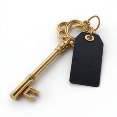 The Golden Key with Tag: An ornate golden key, poised with a blank tag. It evokes a sense of opportunity, potential, and unlocking unseen doors.