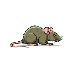 Cartoon mouse rodent pest animal illustration icon cute vector