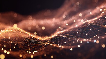 Networked Radiance: A dynamic and abstract visual representation of interconnected nodes, illustrating complex relationships through a luminous, three-dimensional network.