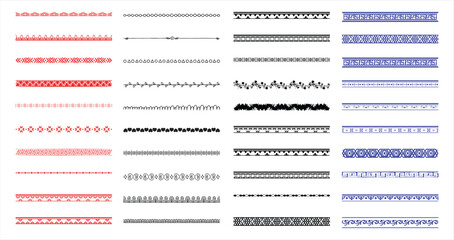 Collection of Decorative Borders and Dividers in Various Styles
