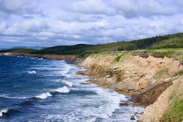 The coast line on the Atlantic Ocean