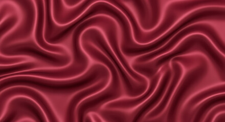 Obraz premium Deep Red Silk Fabric with Elegant Wavy Folds and Shadows texture