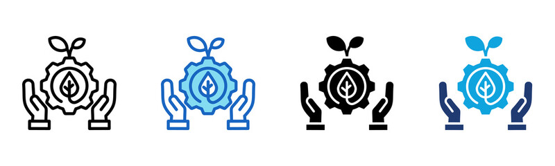 Green Technology icon Multi Style Vector Illustration