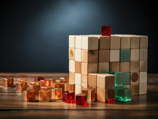 Red and Green Arrows Representing Economic Analysis and Investment Plans