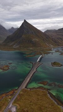 Lofoten - Norwegen - Fredvang - Flakstadbruene - Volandstind - Herbst