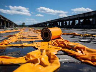 Boldly painted Recovery sign on a quiet road, representing a path to personal growth