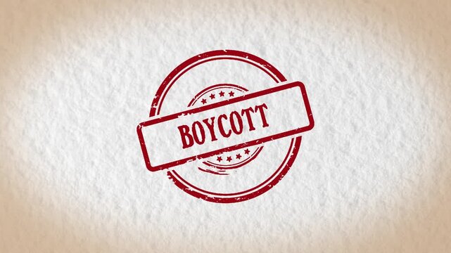 BOYCOTT stamp style word