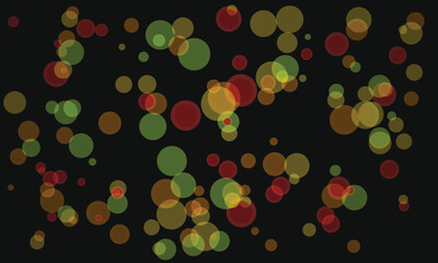 Abstract Background with Overlapping Circles in Earth Tones and Black Space