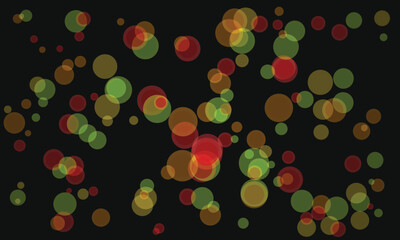 Abstract Circles in Earthy Tones on Black Background Graphic Design