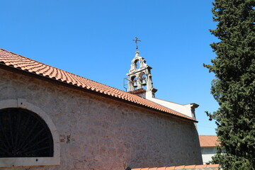 The bell tower of the Orthodox Church in Sibenik, Croatia