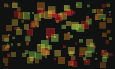 Fototapeta premium Abstract composition of colored squares on dark background for design projects