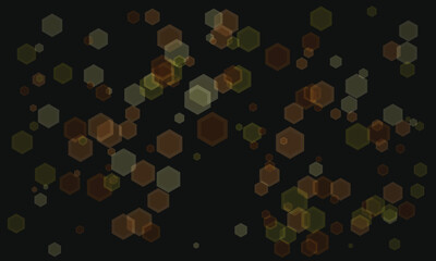 Abstract Dark Background with Floating Hexagonal Shapes Pattern Backdrop