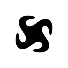 Swirl SVG, Abstract Spin Symbol, Vortex Vector, Tornado Shape, Flow Motion Design, Cut File, Clipart, Svg Files for Cricut