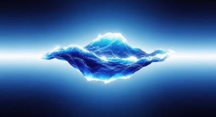 An Ethereal Blue Wave Formation Suspended in a Radiant Light Field