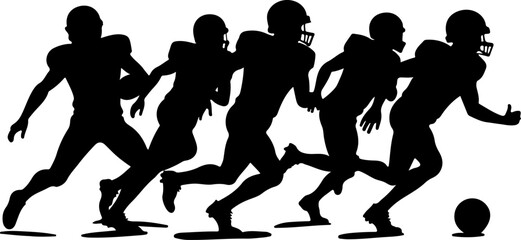 American Football Team Silhouette Collection" Bundle